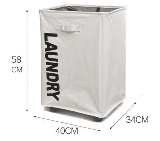 Cloth Narrow High Folding Laundry Basket With Wheels Laundry Basket